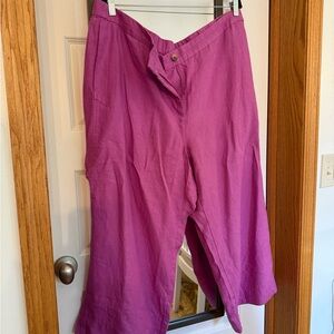 J. Jill Purple Wide-Leg Pants